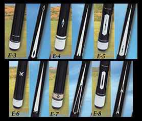 Falcon cues: Ebony cue series.